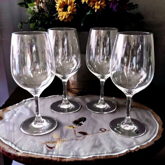 4 Villeroy & Boch Red Wine Glasses NEW Goblets Collection Entree Crystal Clear. - Picture 11 of 13